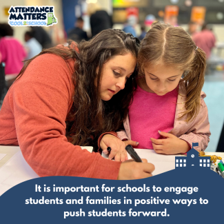 It is important for schools to engage students and families in positive ways to push students forward.